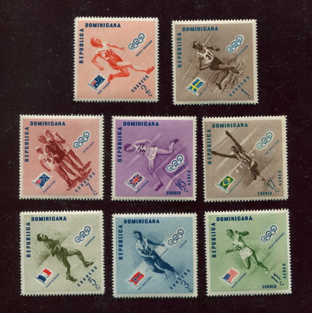 Марка. Олимпийские игры Олимпиада Спорт 1956 г. Доминикана (М38)15496829